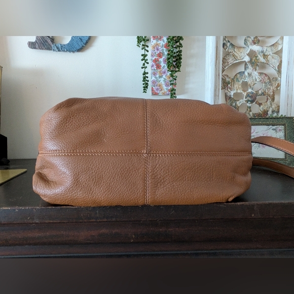 Michael Kors Portland Medium Satchel in Luggage Brown Pebbled Leather NWT - Picture 7 of 10